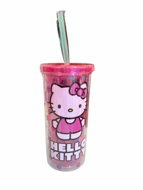Hello Kitty Pink Strawberry 20 Oz. Tumbler With Straw